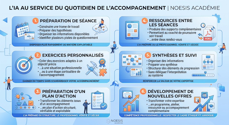 Kit IA pour coach professionnel — NOÉSIS 2 L'IA aide au quotidien pour faciliter les accompagnements