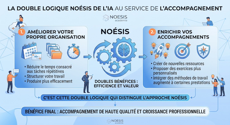 Kit IA pour coach professionnel — NOÉSIS 3 L'IA répond à une double logique positive pour le coach